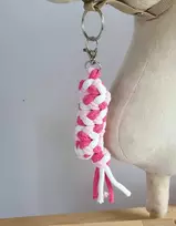 Super Hobby Horse Pavadėlis hobi arkliukui, rožinis/baltas, dvigubas