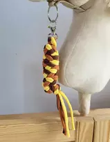 Super Hobby Horse Pavadėlis hobi arkliukui, dvigubas, geltonas / terakotinis / rudas