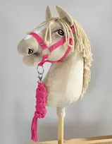 Super Hobby Horse Hobby Horse pakinktų rinkinys su virve – tamsiai rožinis
