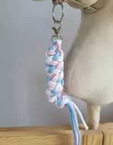 Super Hobby Horse Pavadėlis hobi arkliukui, dvigubas, mėlynas/šviesiai rožinis/baltas