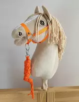 Super Hobby Horse Pavadėlis hobby horse su kantaru, neoninės oranžinės spalvos
