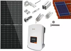 9 kW saulės elektrinės komplektas bituminei stogo dangai