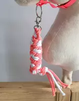 Super Hobby Horse Pavadėlis hobi arkliukui – neoninės rožinės ir baltos spalvos