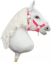 Super Hobby Horse Reguliuojamas kantaras hobi arkliukui – neoninės rožinės spalvos