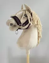 Super Hobby Horse Reguliuojamas kantaras hobi arkliukui, slyvinis su juoda pūkuote
