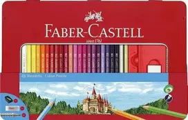 Faber-Castell – spalvoti pieštukai šešiakampė skarda (48 vnt) (115888)
