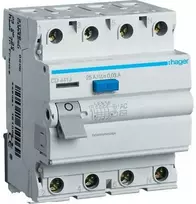 Srovės nuotekio relė Hager CD441J (AC, 40A, 4P, 30mA, 230V)