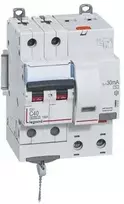 Srovės nuotekio relė su automatiniu jungikliu Legrand 411162 (C, 40A, 2P, 30mA, 230V)