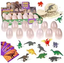 Jokomisiada Archeologijos rinkinys 12 didelių kiaušinių + kortelės "Atrask dinozaurų pasaulį" ZA4999