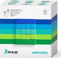 Pixio Amphibio magnetinių kaladėlių rinkinys, 60 vnt., 6+ metų vaikams, erdvinio mąstymo lavinimui, jūros spalvų