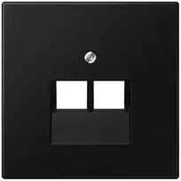 Kompiuterinio lizdo apdaila JUNG LS969-2UASWM (juoda, matinė, 2xRJ45)
