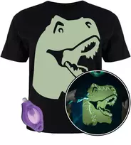 Splat Planet šviečiantys tamsoje marškinėliai, Dinozauras, Dydis: 5 - 6 metai