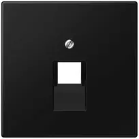 Kompiuterinio lizdo apdaila JUNG LS969-1UASWM (juoda, matinė, 1xRJ45)