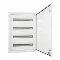 Elektro Plast 9.424 Modulinis paskirstymo skydas 4x24 įleidžiamas, IP54, DARP-96, aliuminio durys, baltos spalvos 9.424