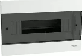 Schneider EZ9EUA112 Modulinis skirstomasis skydas 1x12 įleidžiamas IP40 Easy9 EZ9EU-1-12-PT-T skaidrios durys EZ9EUA112