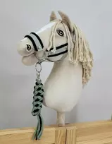 Super Hobby Horse Hobby horsingo kantaras ir pavadys – juoda/salotinė