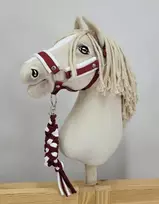 Super Hobby Horse Hobio arklio kantaras A3 su balta pūkuota apdaila ir pavadžiu