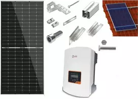 8 kW saulės elektrinės komplektas šiferio stogo dangai