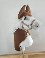 Super Hobby Horse Hobby Horse rinkinys A4 ir A5: rudas flisinis apklotas su ausinėmis