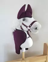 Super Hobby Horse Hobby Horse rinkinys A4 ir A5: flisinė gūnia su ausinėmis slyvų spalvos