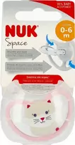 NUK NUK čiulptukas USP 0-6M SIL SPACE CAT 10730331 1/6