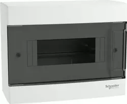 Schneider Electric Schneider EZ9EUC108 Modulinis skirstomasis skydas 1x8 ant paviršiaus montuojamas IP40 Easy9 EZ9EU-1-8-NT-T skaidrios durysEZ9EUC108