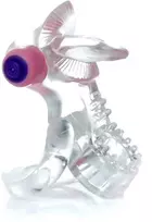 B Series Easylove Žiedas - Tongue Vibro CockRing Skaidrus