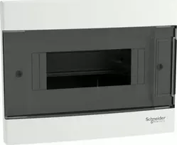 Schneider Electric Schneider EZ9EUA108 Modulinis skirstomasis skydas 1x8 įleidžiamas IP40 Easy9 EZ9EU-1-8-PT-T skaidrios durys EZ9EUA108