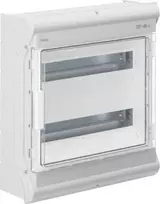 Hager Polo Hager 2x18 modulis skirstomasis skydelis UV atspari UV IP65 Vektorius VE218PN