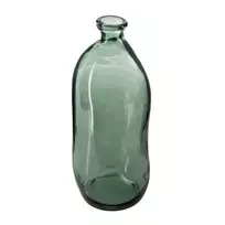 Atmosphera Smulkintų gėlių vaza, stiklinis butelis, chaki spalvos, 35 cm