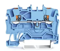 Gnybtas Wago 2202-1204, 2 jungčių 2,5 mm², 24A, mėlynas