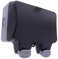Deltaco VR-602 hermetinė dėžutė IP68 dvigubiems 86 mm lizdams, pilka