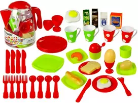 Žaislinių indų ir maisto produktų rinkinys, 42 el.