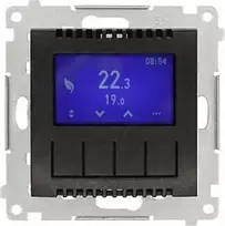 Kontakt-Simon Simon 54 Temperatūros reguliatorius su ekranu (vidiniu jutikliu arba zondu), antracitas, metalizuotas DETD1A.01/48