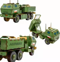 PuzzleOK POJAZD WOJSKOWY Dėlionė DREWNIANE UKŁADANKA MODEL 3D WOJSKO Rinkinys
