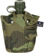 Plastikinė gertuvė su dėklu MFH, M 95 CZ Camo, 1l