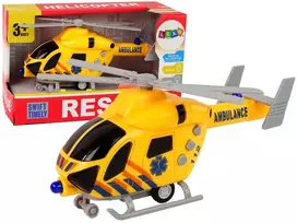 Žaislinis Pagalbos sraigtasparnis su garsais Lean Toys, geltonas
