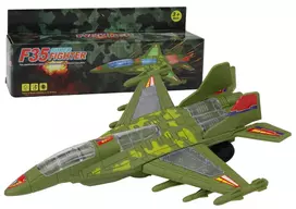 Lean Toys Žaislinis F35 karo lėktuvas su šviesomis ir garsais