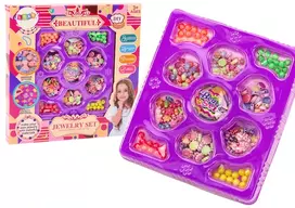 Lean Toys Karoliukų rinkinys papuošalų gamybai vaikams