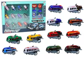 Lean Toys 12 Žaislinių Automobilių ir Lėktuvų Rinkinys su Kelio Ženklais