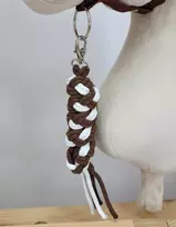 Super Hobby Horse Pavadėlis hobi arkliukui, dviguba virvė, balta-ruda