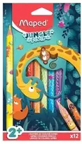 Vaškinė kreidelė Maped Jungle Fever Jumbo 12vnt.
