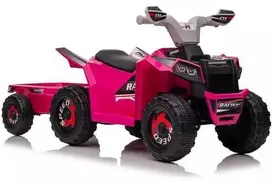 Elektrinis keturratis vaikams Quad XMX630T su priekaba, rožinis