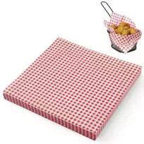 Pergamentinis popierius gruzdintų bulvyčių užkandžiams, GRID spauda, 500 vnt 306x305 mm - Hendi 678176
