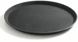 Hendi Padavėjo padėklas, neslystantis, atsparus, apvalus, skersmens. 36cm - juodas