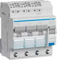 Hager 3 + N B 10A 0.03A A tipo 6kA RCBO (ADZ310D) diferencinis maitinimo šaltinis