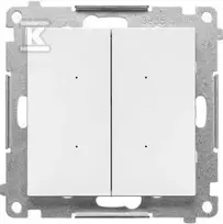 Kontakt-Simon Paspaudžiamas valdiklis Kontakt-Simon 55 TEW2W.01/111 SWITCH D apšvietimo dvigubas, išmaniuoju telefonu valdomas modulis, matinė balta