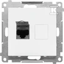 Kontakt Simon Susisiekite su Simonu Lizdu, kompiuterio RJ45 55 T61.01/111 viengubas 6 kategorijos, su apsauga nuo dulkių, balta kilimėlio modulis