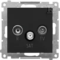 Kontakt-Simon R-TV-SAT antenos lizdas Kontakt-Simon 55 TASK.01/149 terminalas/galinis modulis. 1x įvestis: 5 MHz÷2,4 GHz matinė juoda