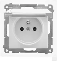 Kontakt-Simon Kontakt-Simon 55 TGZ1BCZ.01/111 kištukinis lizdas IP44 versijai su sandarikliu, modulis 16 A, 250V~, greitos jungtys, matinė balta